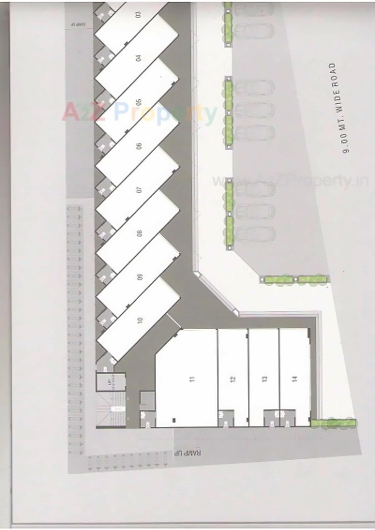 Layout of real estate project Baroda Commerce House located at Gotri, Vadodara, Gujarat