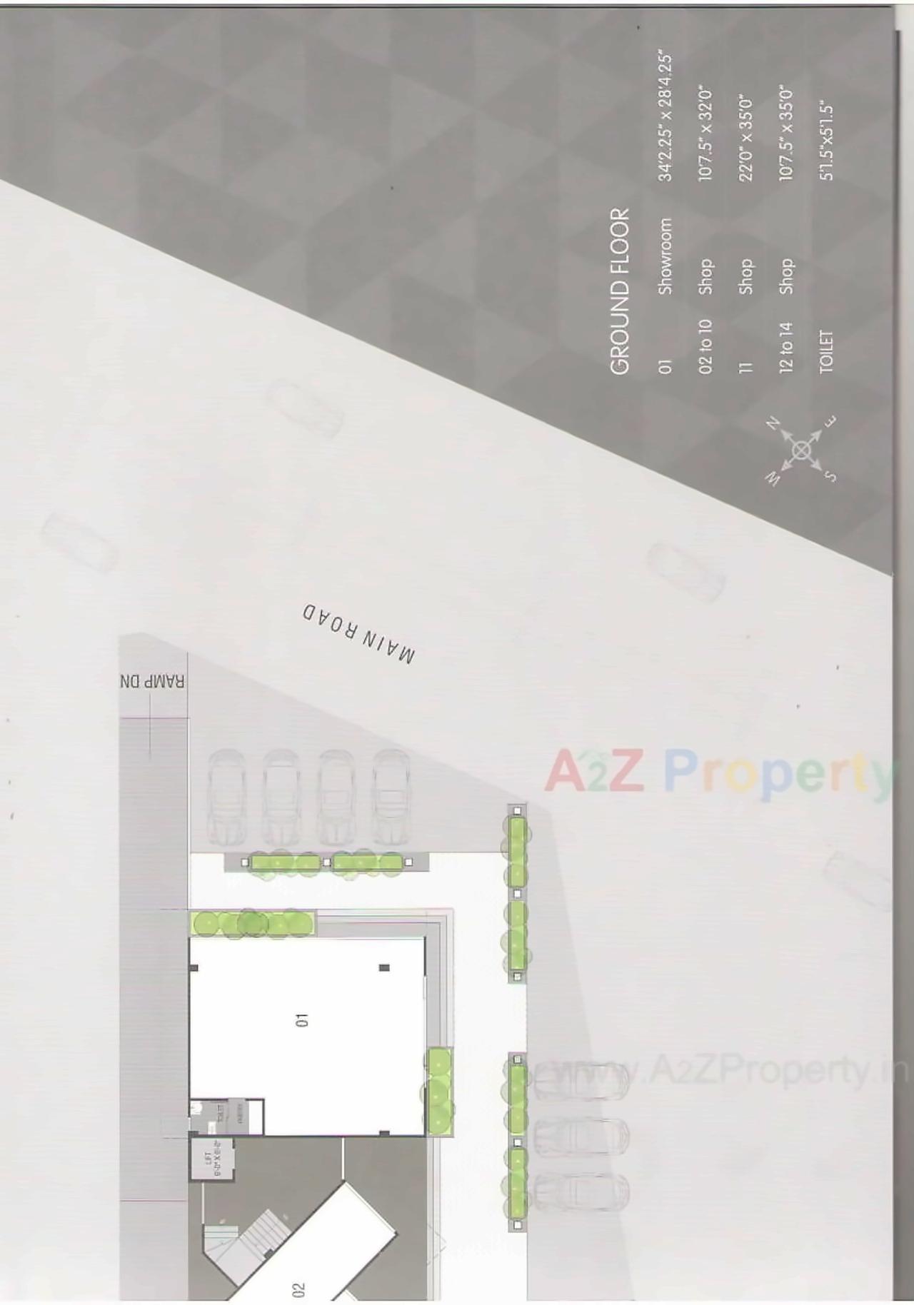 Layout of real estate project Baroda Commerce House located at Gotri, Vadodara, Gujarat
