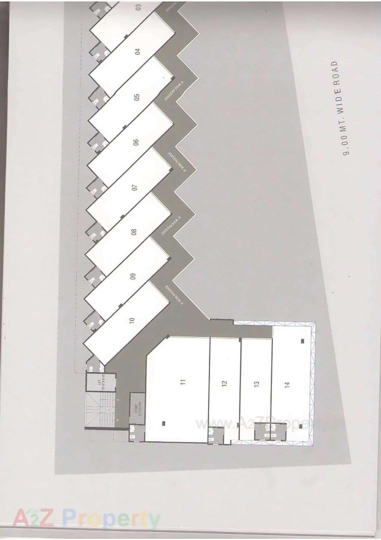 Layout of real estate project Baroda Commerce House located at Gotri, Vadodara, Gujarat