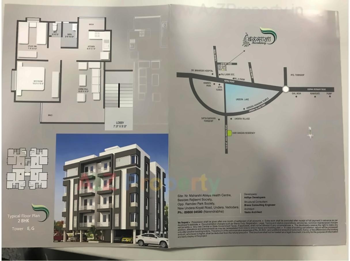 Layout of real estate project Barsana Residency located at Undera, Vadodara, Gujarat