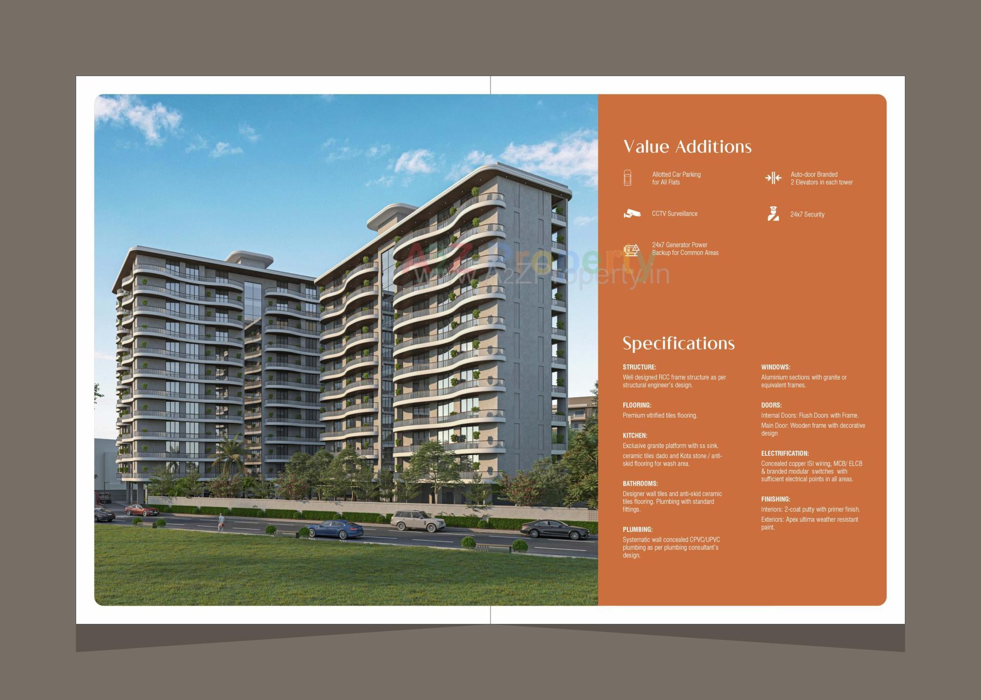 3D Elevation of real estate project Belvista located at Gotri, Vadodara, Gujarat