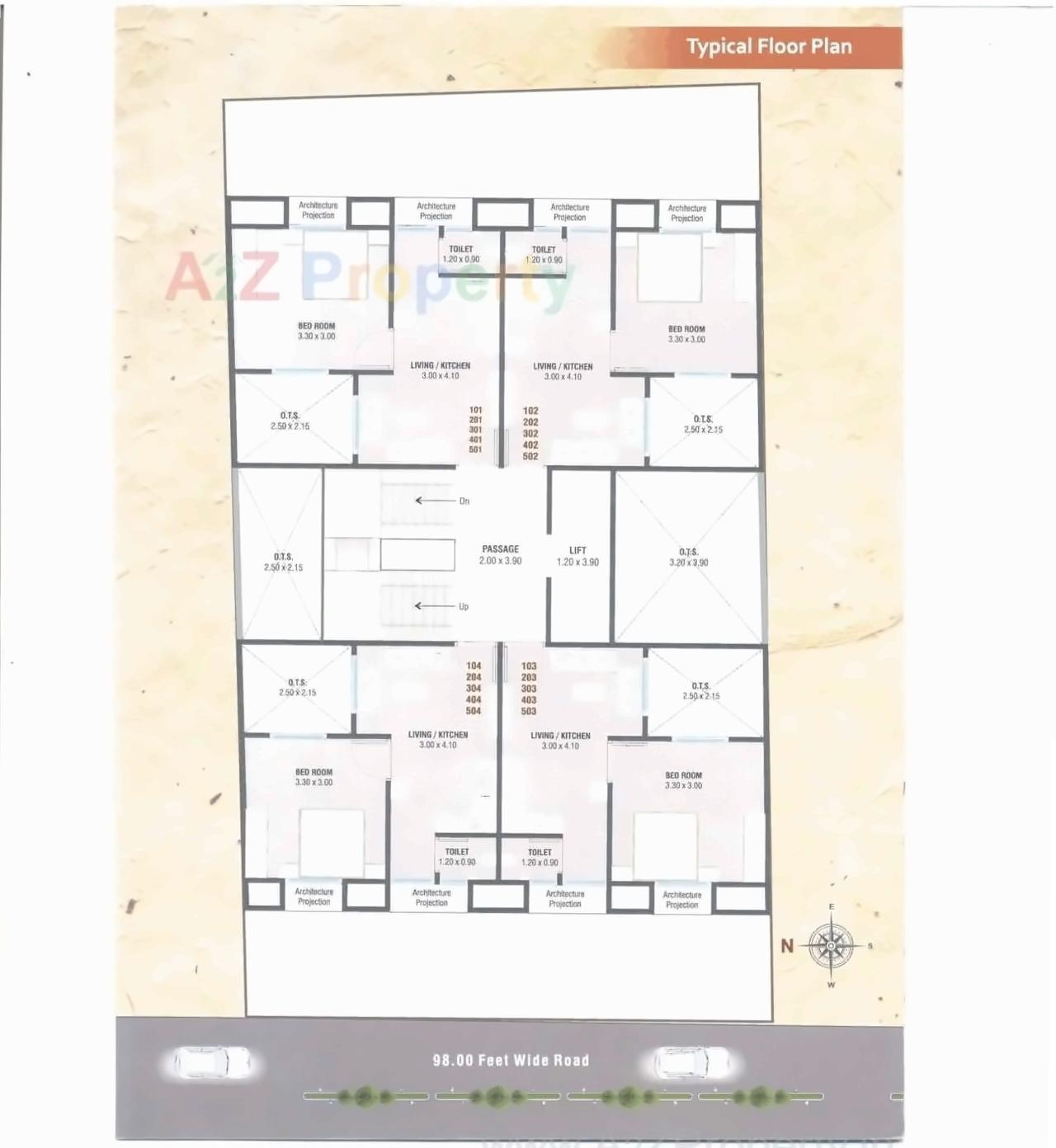 Layout of real estate project Bhagat Residency located at Kasba, Vadodara, Gujarat