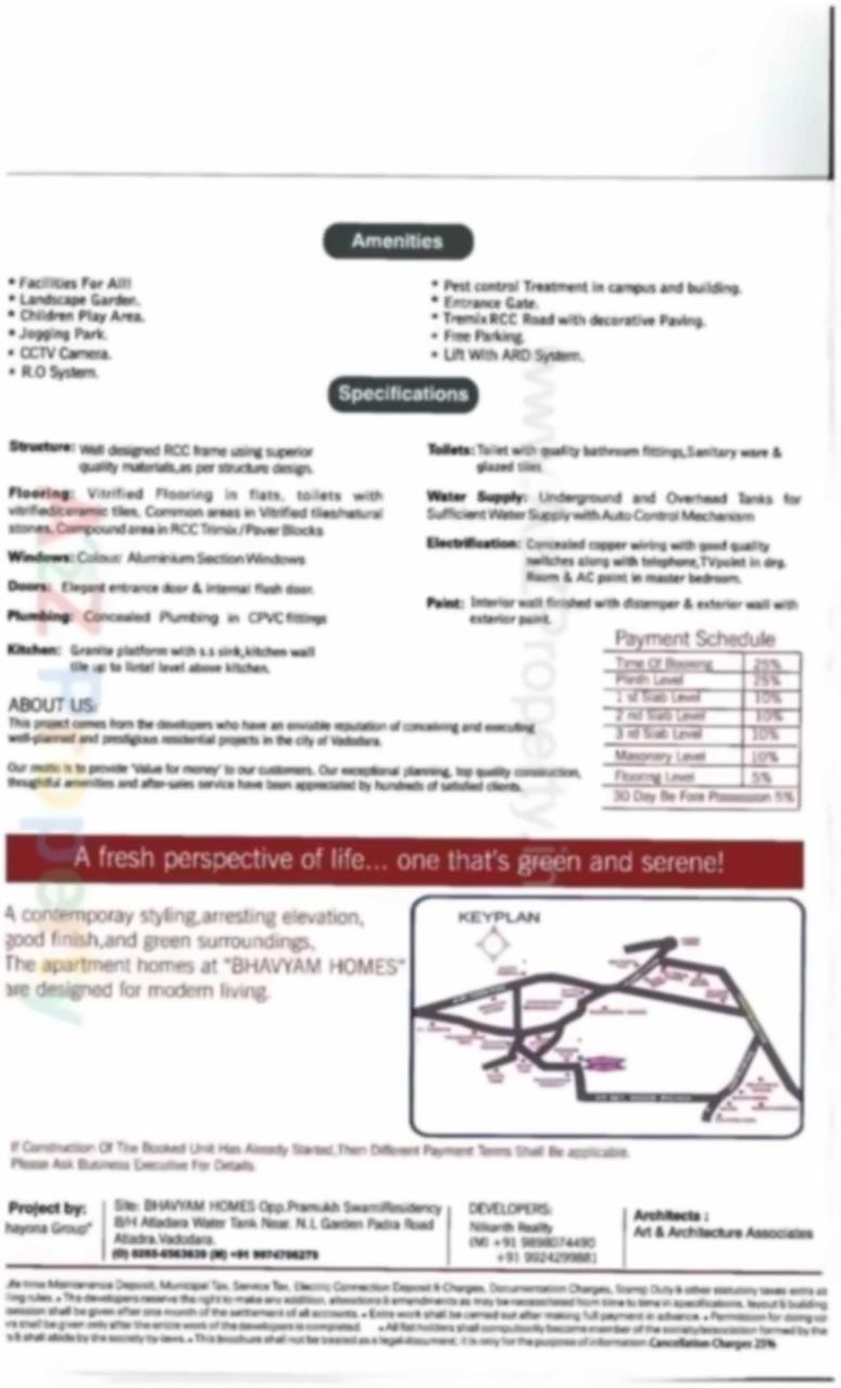  of real estate project Bhavyam Homes located at Atladara, Vadodara, Gujarat