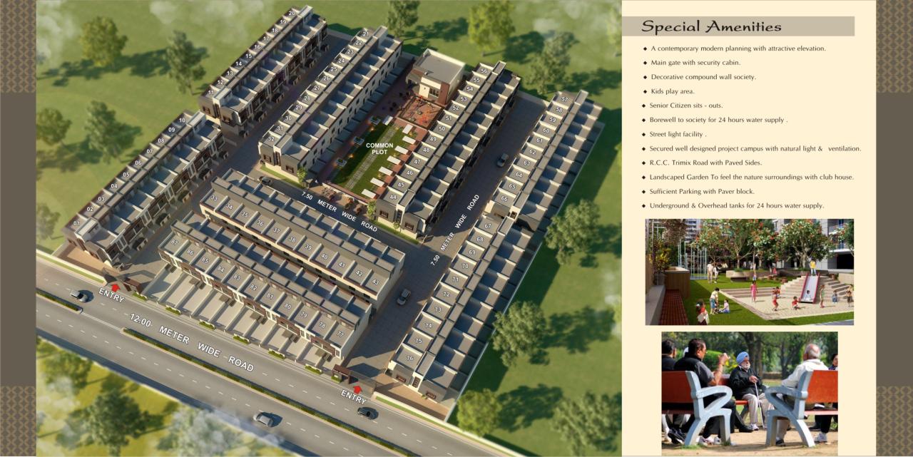 3D Elevation of real estate project Bhumi Residency located at Maneja, Vadodara, Gujarat