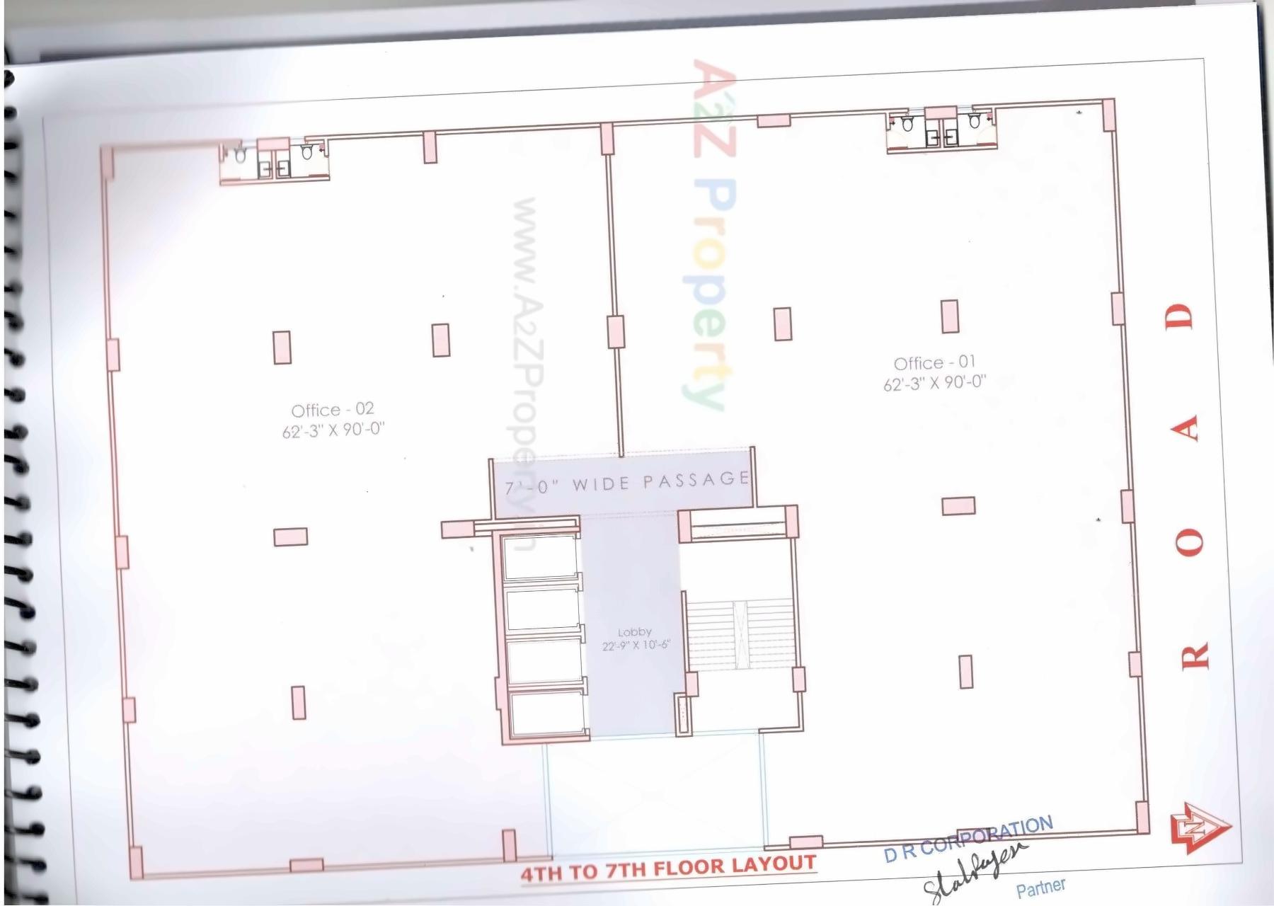 Layout of real estate project Block C Square located at Subhanpura, Vadodara, Gujarat