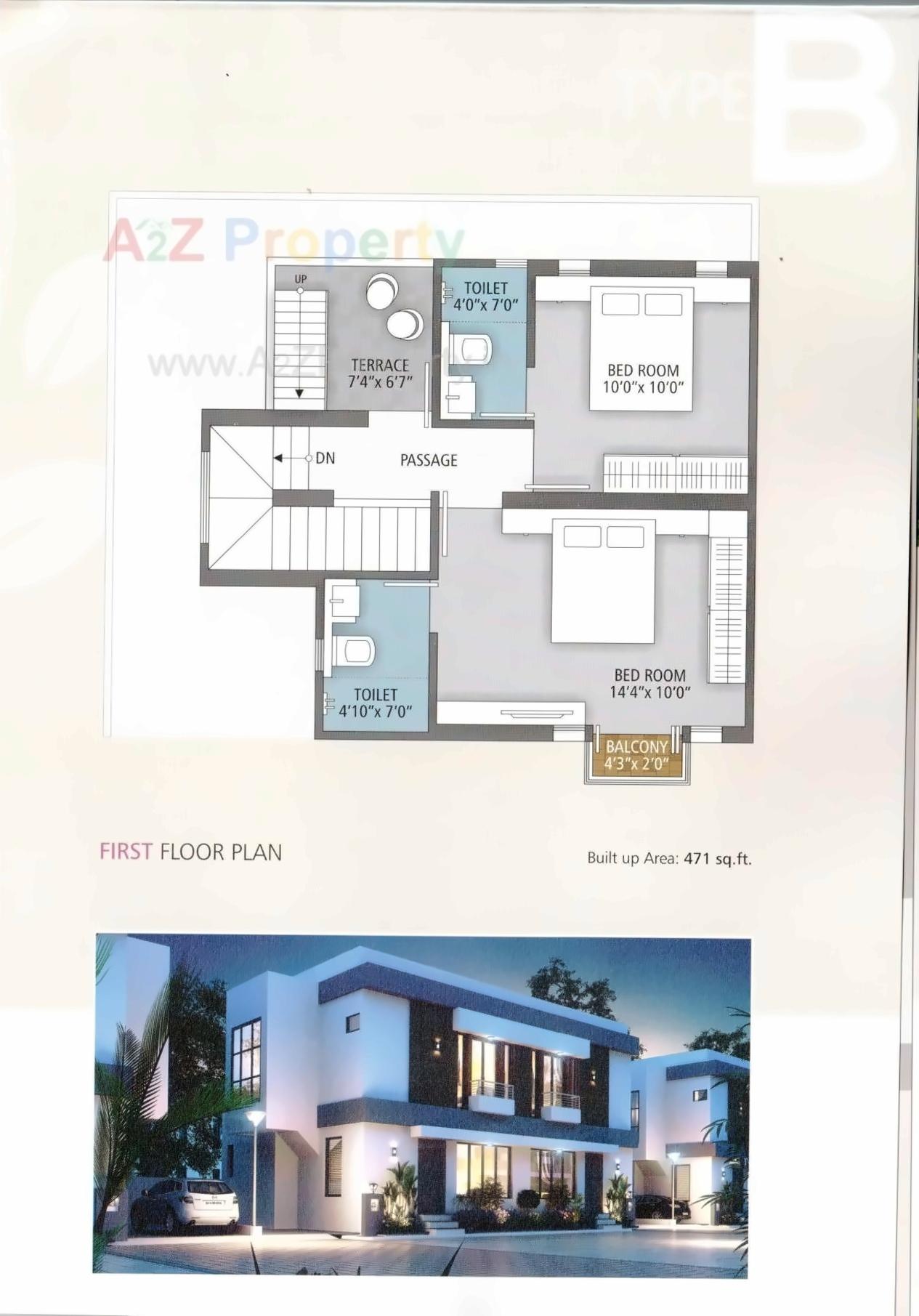Layout of real estate project Blue's Springfield located at Pavlepur, Vadodara, Gujarat