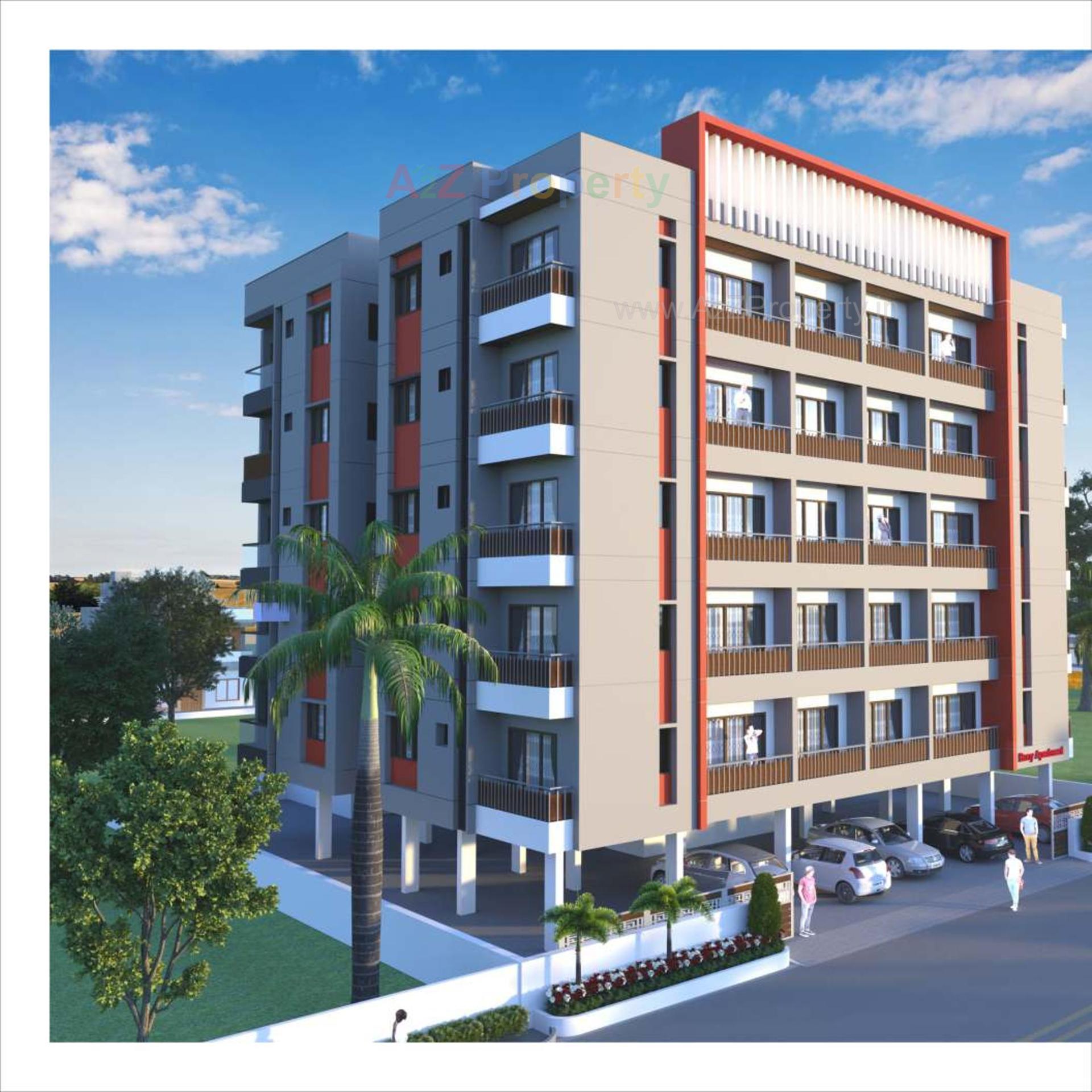 3D Elevation of real estate project Bony Apartment located at Kasba, Vadodara, Gujarat
