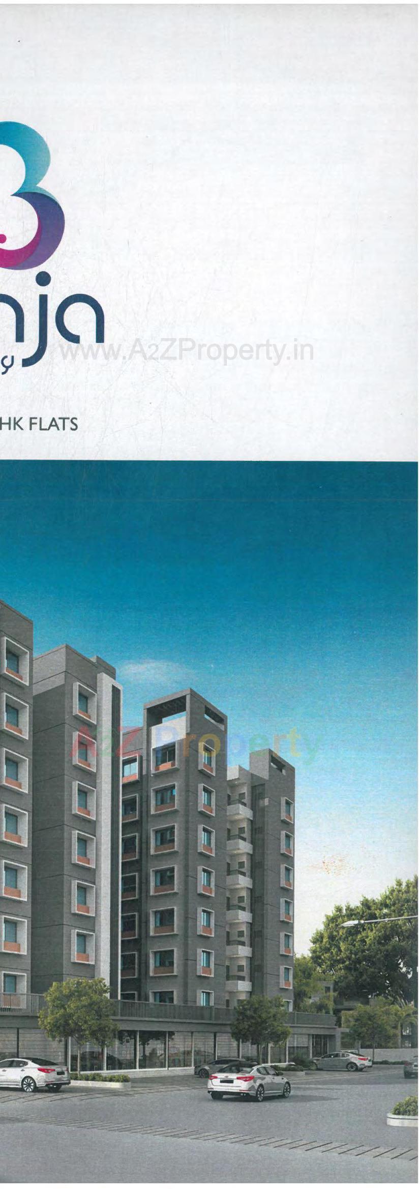 3D Elevation of real estate project Brinja Residency located at Chikhodra, Vadodara, Gujarat