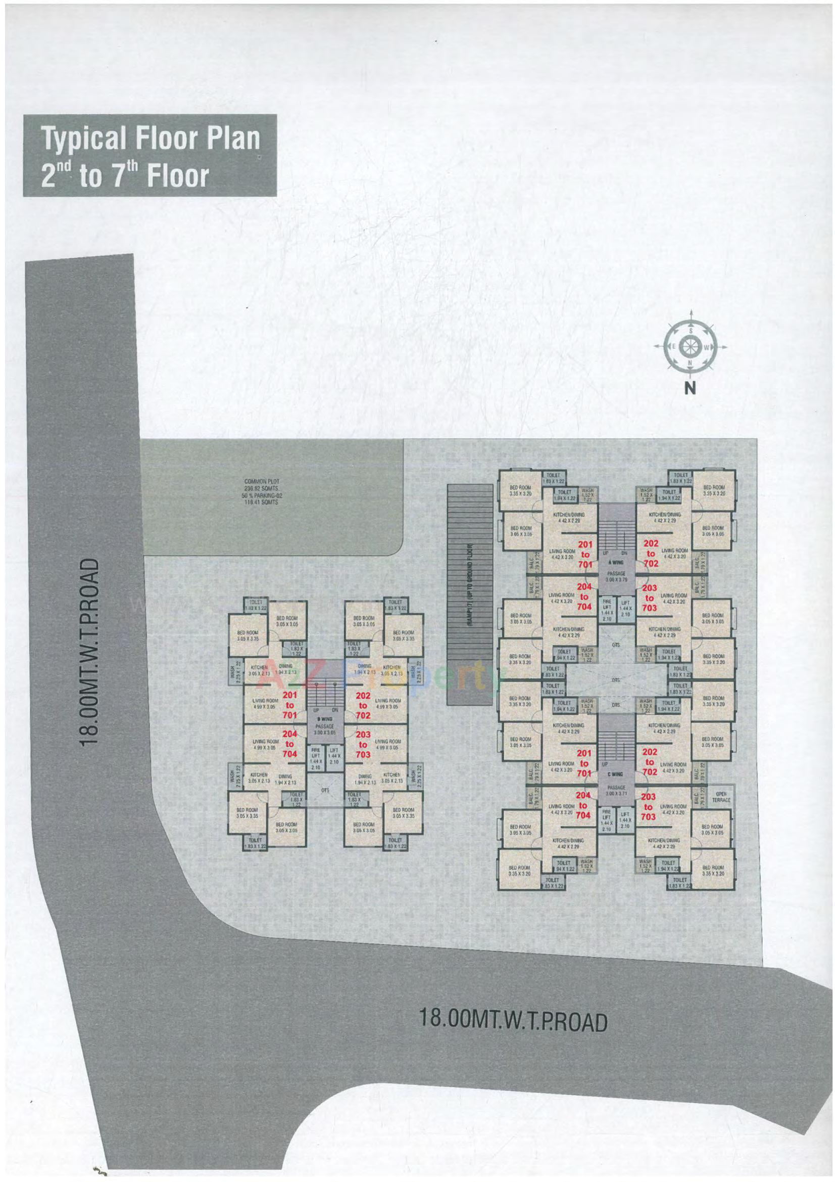Layout of real estate project Brinja Residency located at Chikhodra, Vadodara, Gujarat