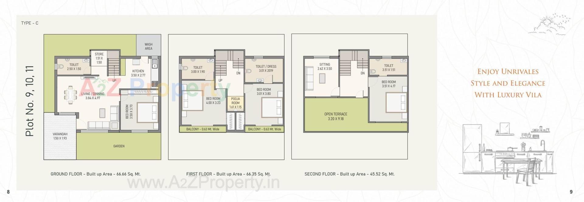 Layout of real estate project Broadleaf located at Bill, Vadodara, Gujarat
