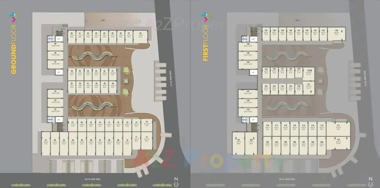Layout of real estate project Broadway Comfort located at Bhayli, Vadodara, Gujarat