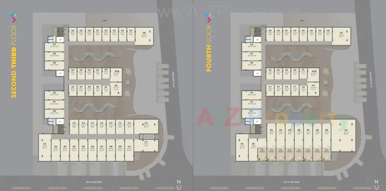 Layout of real estate project Broadway Comfort located at Bhayli, Vadodara, Gujarat