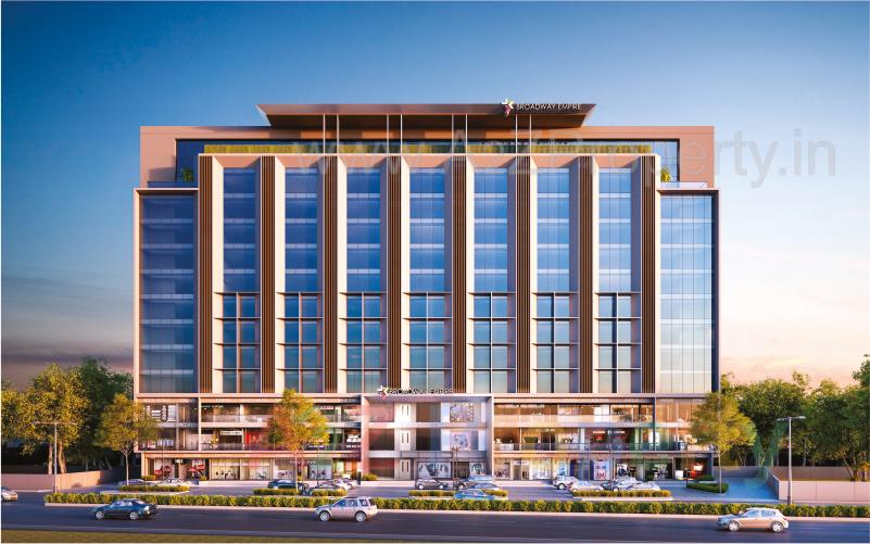 3D Elevation of real estate project Broadway Empire located at Gotri, Vadodara, Gujarat