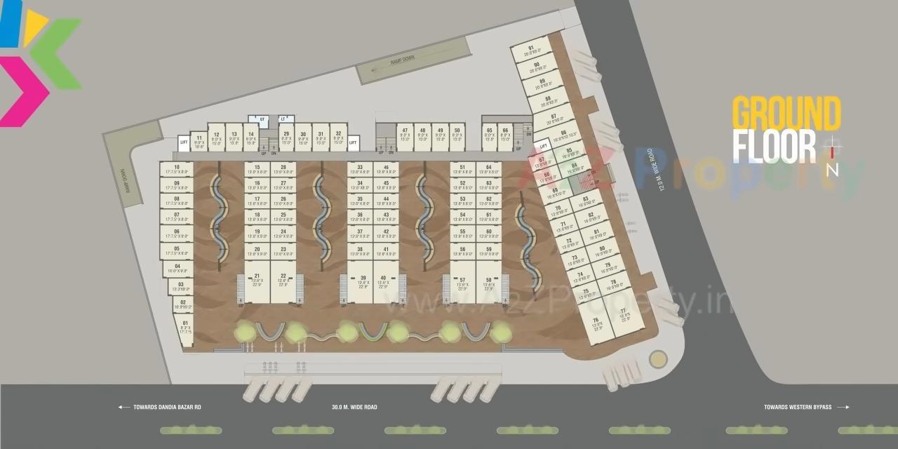 Layout of real estate project Broadway Pride located at Sevasi, Vadodara, Gujarat