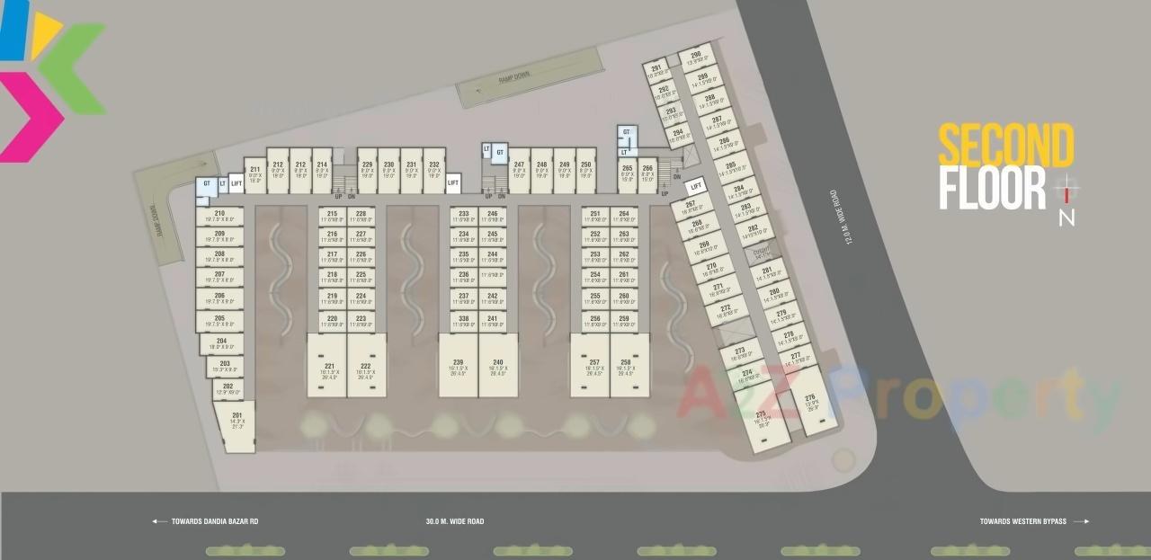Layout of real estate project Broadway Pride located at Sevasi, Vadodara, Gujarat