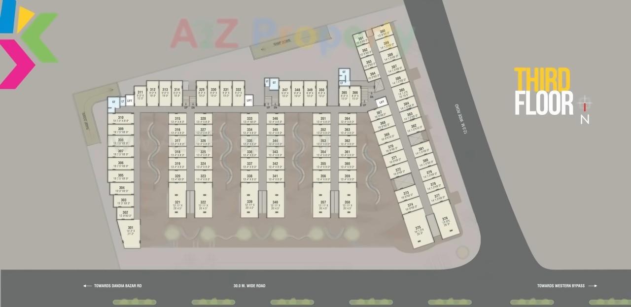 Layout of real estate project Broadway Pride located at Sevasi, Vadodara, Gujarat