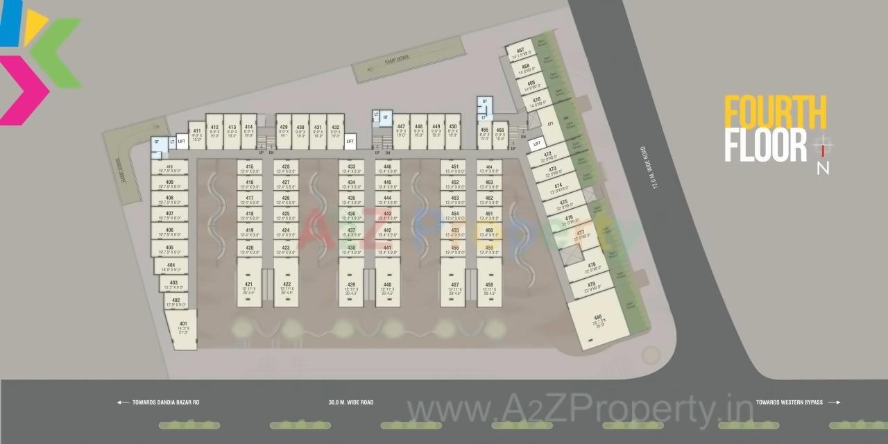 Layout of real estate project Broadway Pride located at Sevasi, Vadodara, Gujarat
