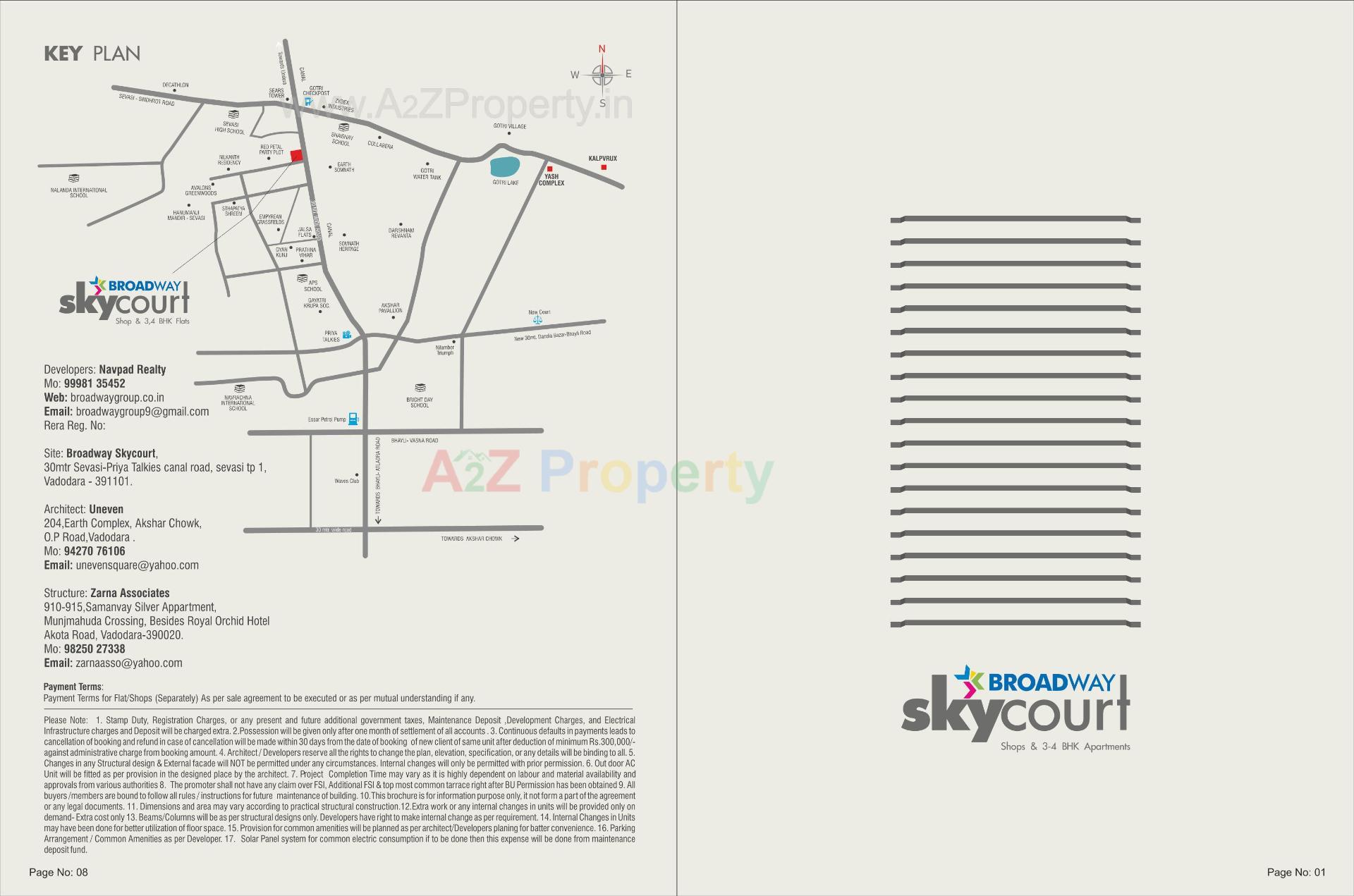  of real estate project Broadway Skycourt located at Sevasi, Vadodara, Gujarat