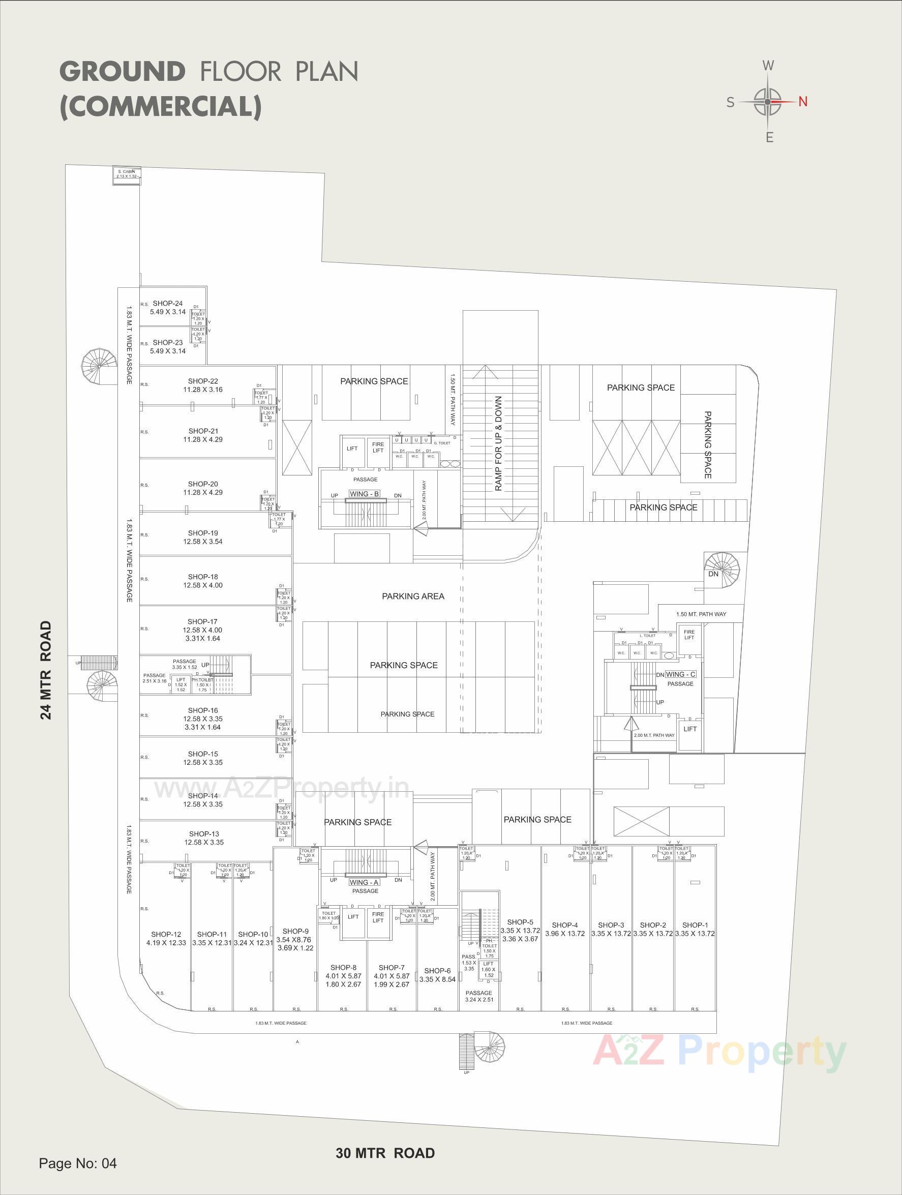 Layout of real estate project Broadway Skycourt located at Sevasi, Vadodara, Gujarat