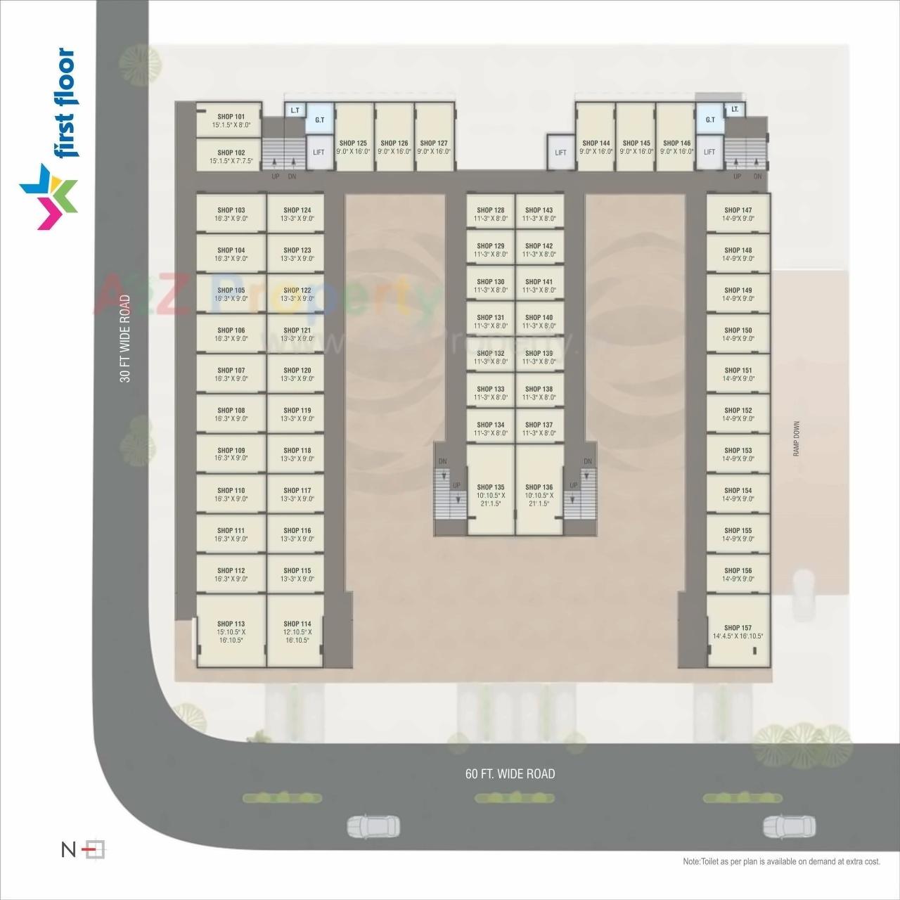 Layout of real estate project Broadway Venture located at Sevasi, Vadodara, Gujarat