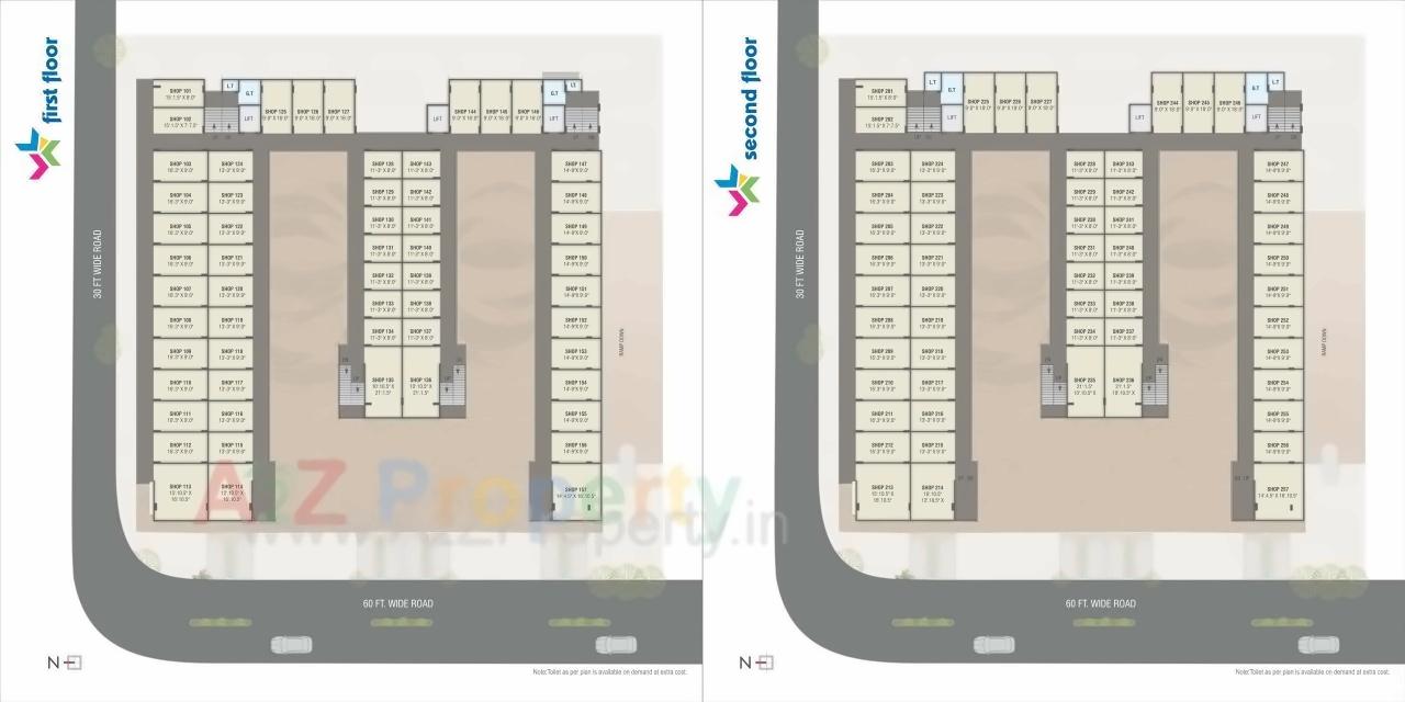 Layout of real estate project Broadway Venture located at Sevasi, Vadodara, Gujarat