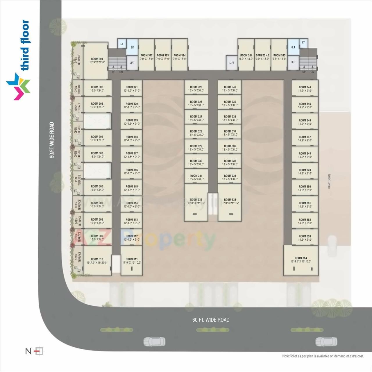 Layout of real estate project Broadway Venture located at Sevasi, Vadodara, Gujarat