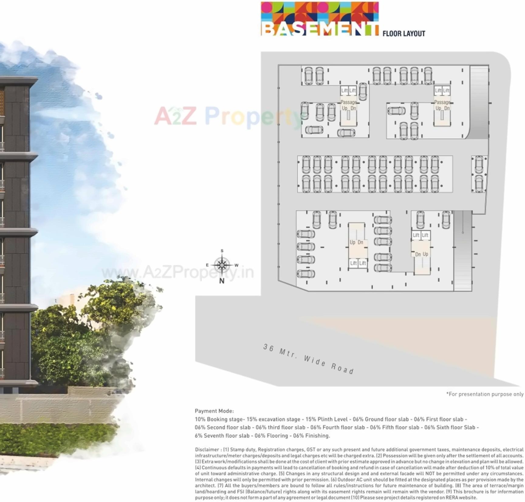 Layout of real estate project Brookfieldz Devbhumi Residency located at Manjalpur, Vadodara, Gujarat