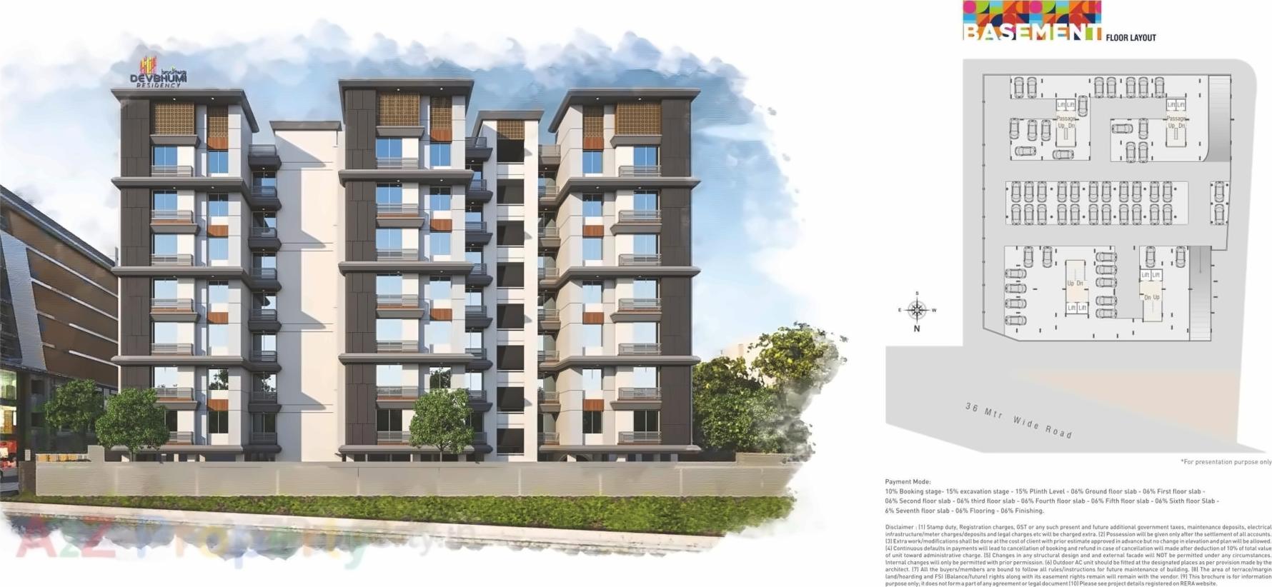 3D Elevation of real estate project Brookfieldz Devbhumi Residency located at Manjalpur, Vadodara, Gujarat