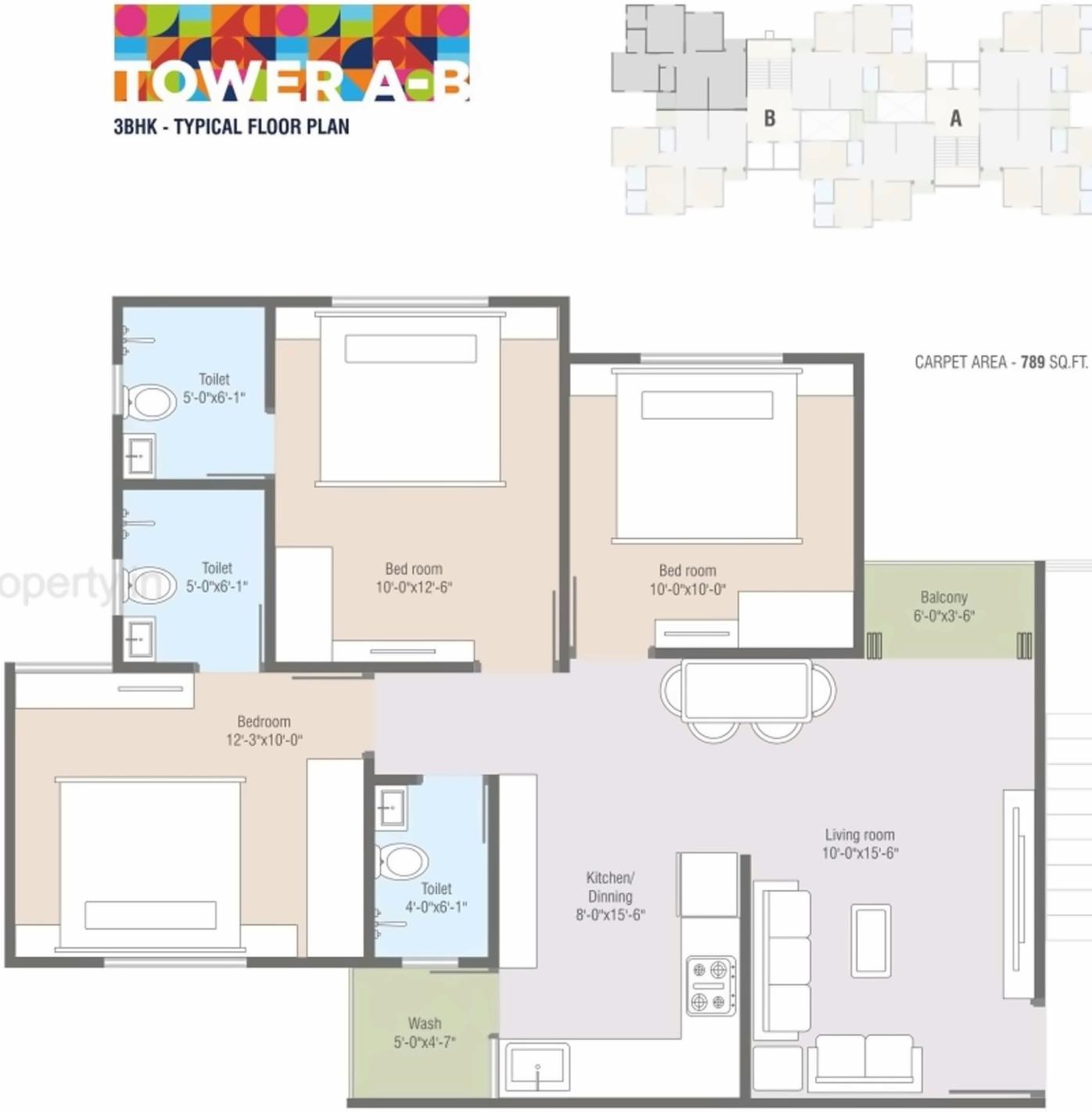 Layout of real estate project Brookfieldz Devbhumi Residency located at Manjalpur, Vadodara, Gujarat