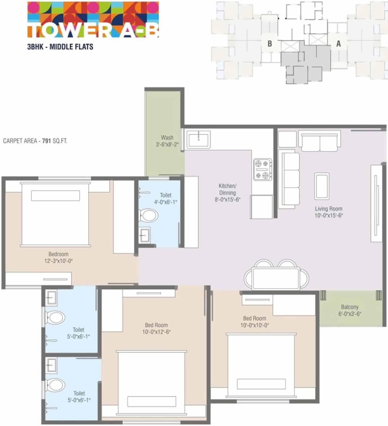 Layout of real estate project Brookfieldz Devbhumi Residency located at Manjalpur, Vadodara, Gujarat