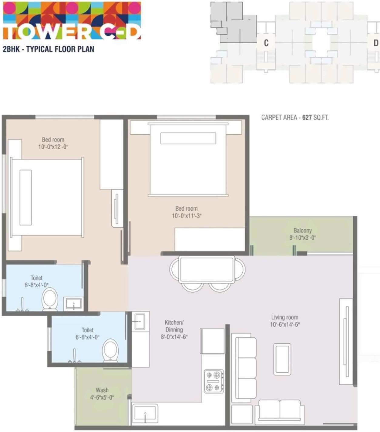 Layout of real estate project Brookfieldz Devbhumi Residency located at Manjalpur, Vadodara, Gujarat