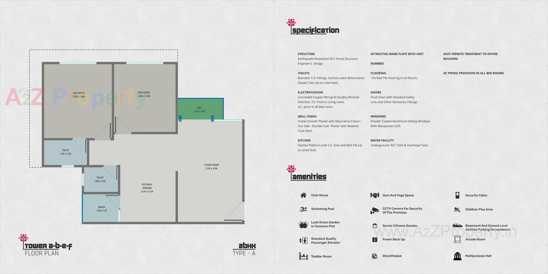 Layout of real estate project Brookfieldz Ishavasyam located at Sayajipura, Vadodara, Gujarat