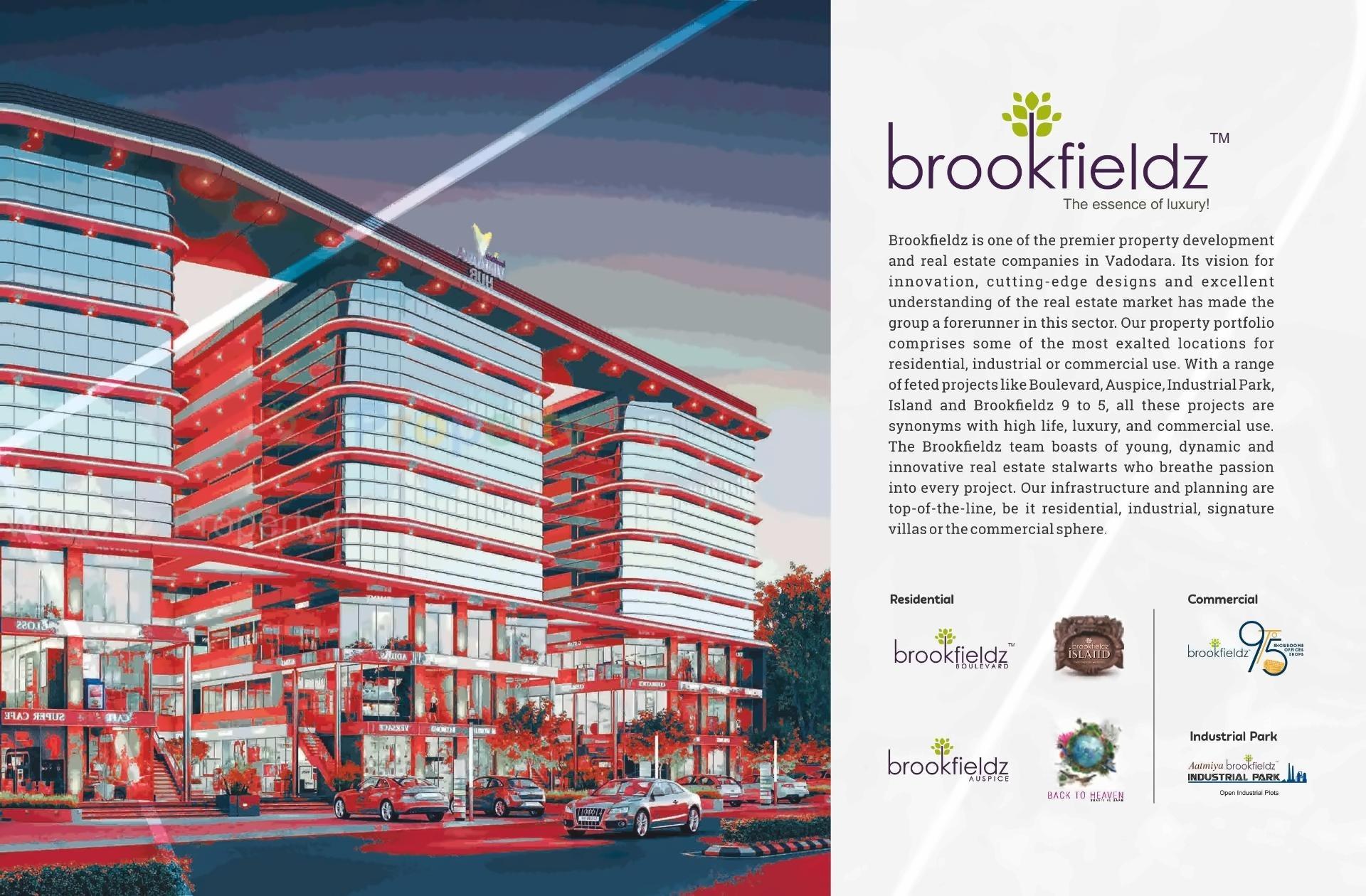 3D Elevation of real estate project Brookfieldz Vinaaya Hub located at Manjalpur, Vadodara, Gujarat