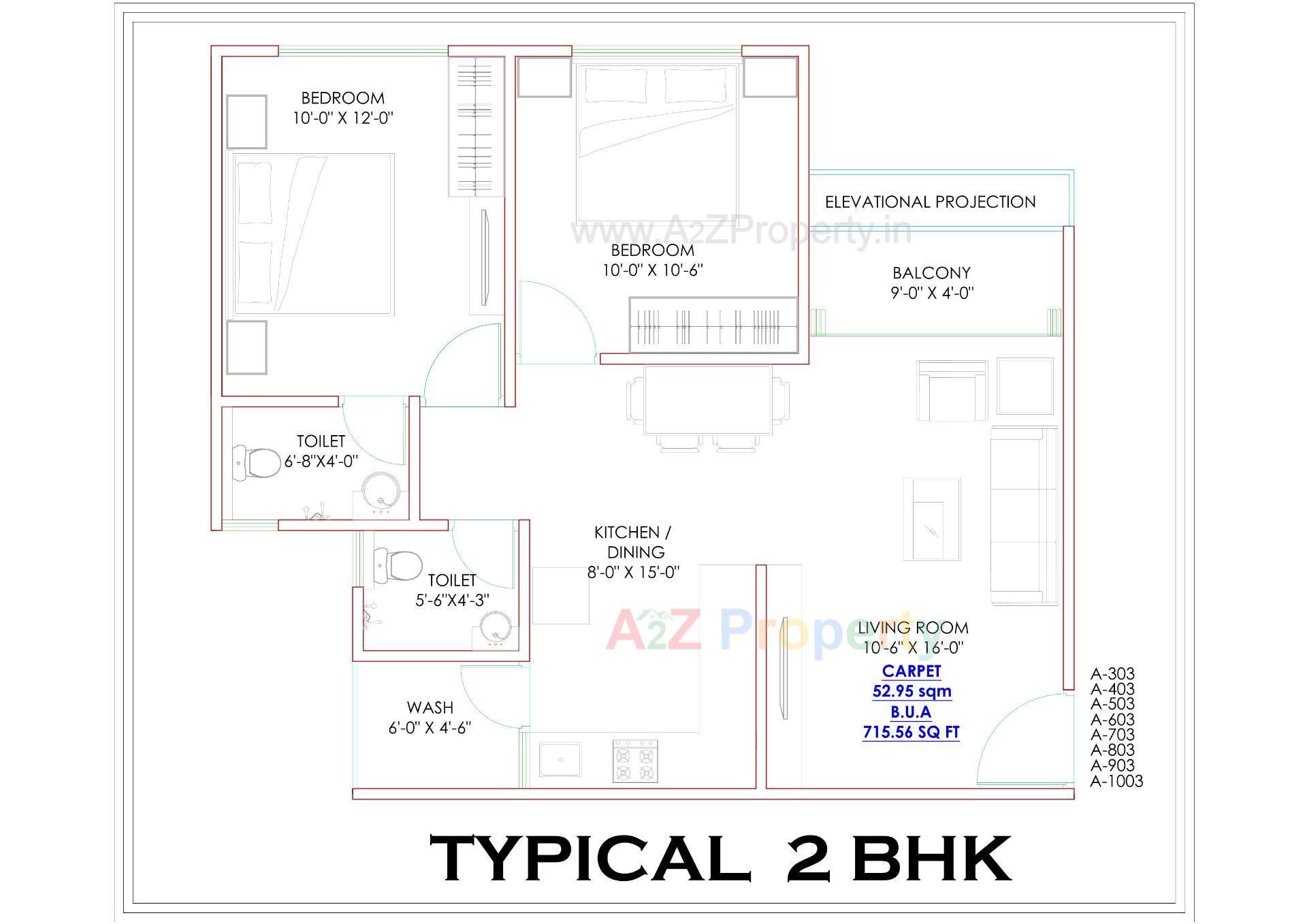 Layout of real estate project Burhani Plaza located at Sayajipura, Vadodara, Gujarat