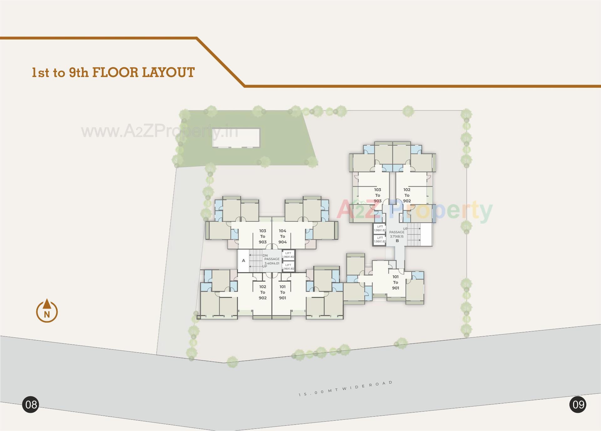 Layout of real estate project Caladium Green located at Bhayli, Vadodara, Gujarat