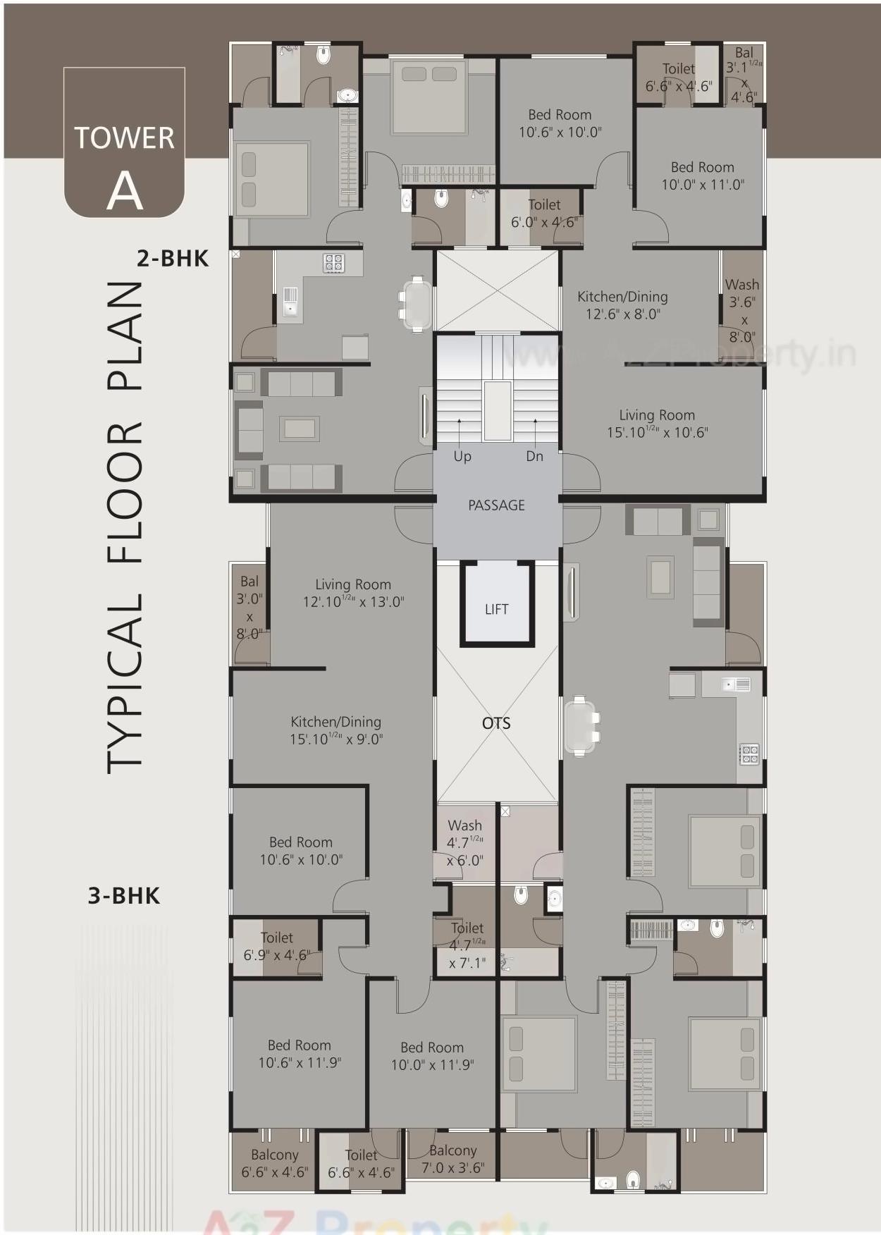 Layout of real estate project Central Park located at Vadodara, Vadodara, Gujarat