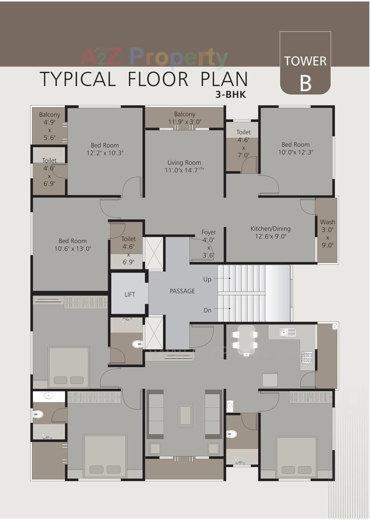 Layout of real estate project Central Park located at Vadodara, Vadodara, Gujarat