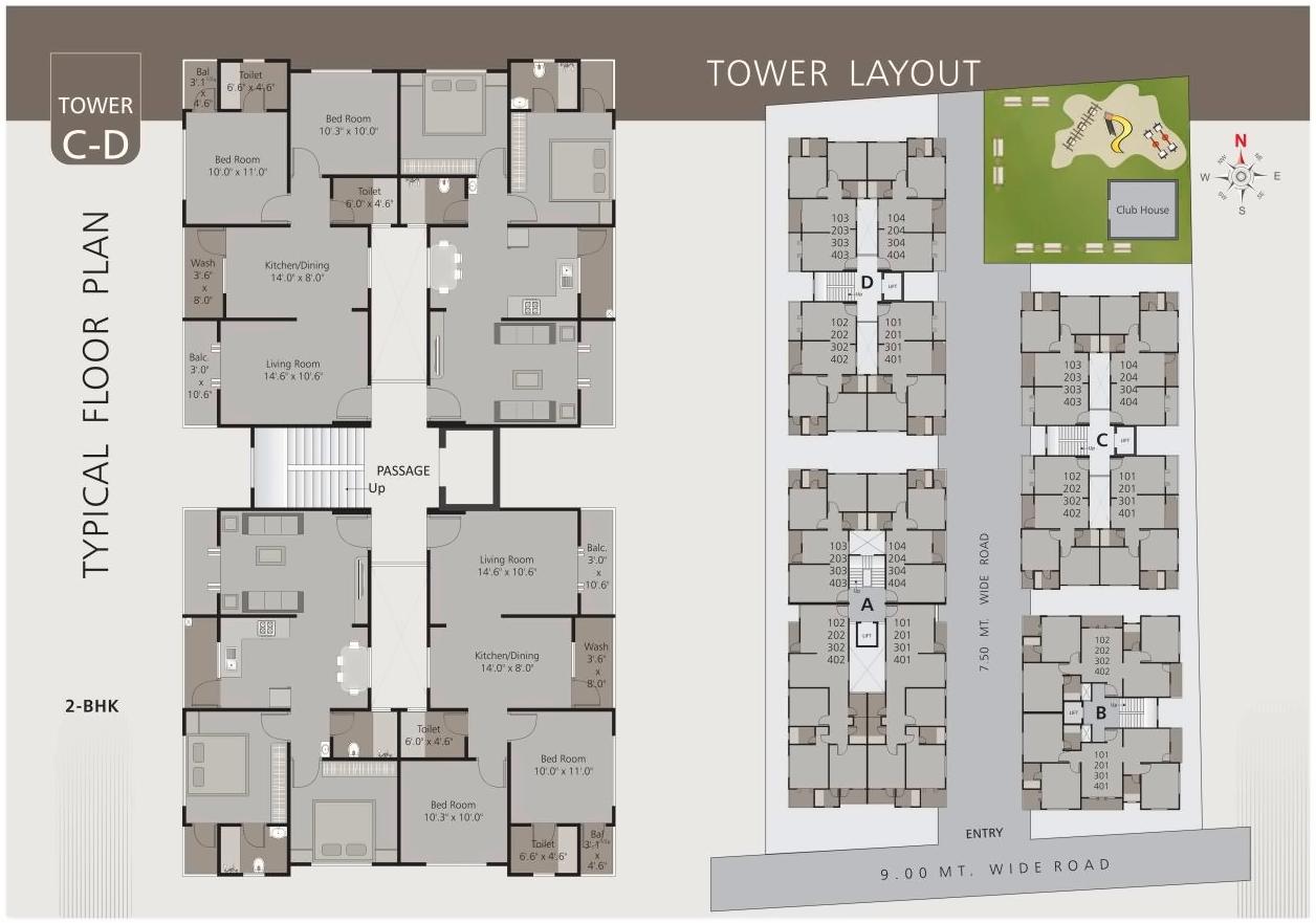 Layout of real estate project Central Park located at Vadodara, Vadodara, Gujarat