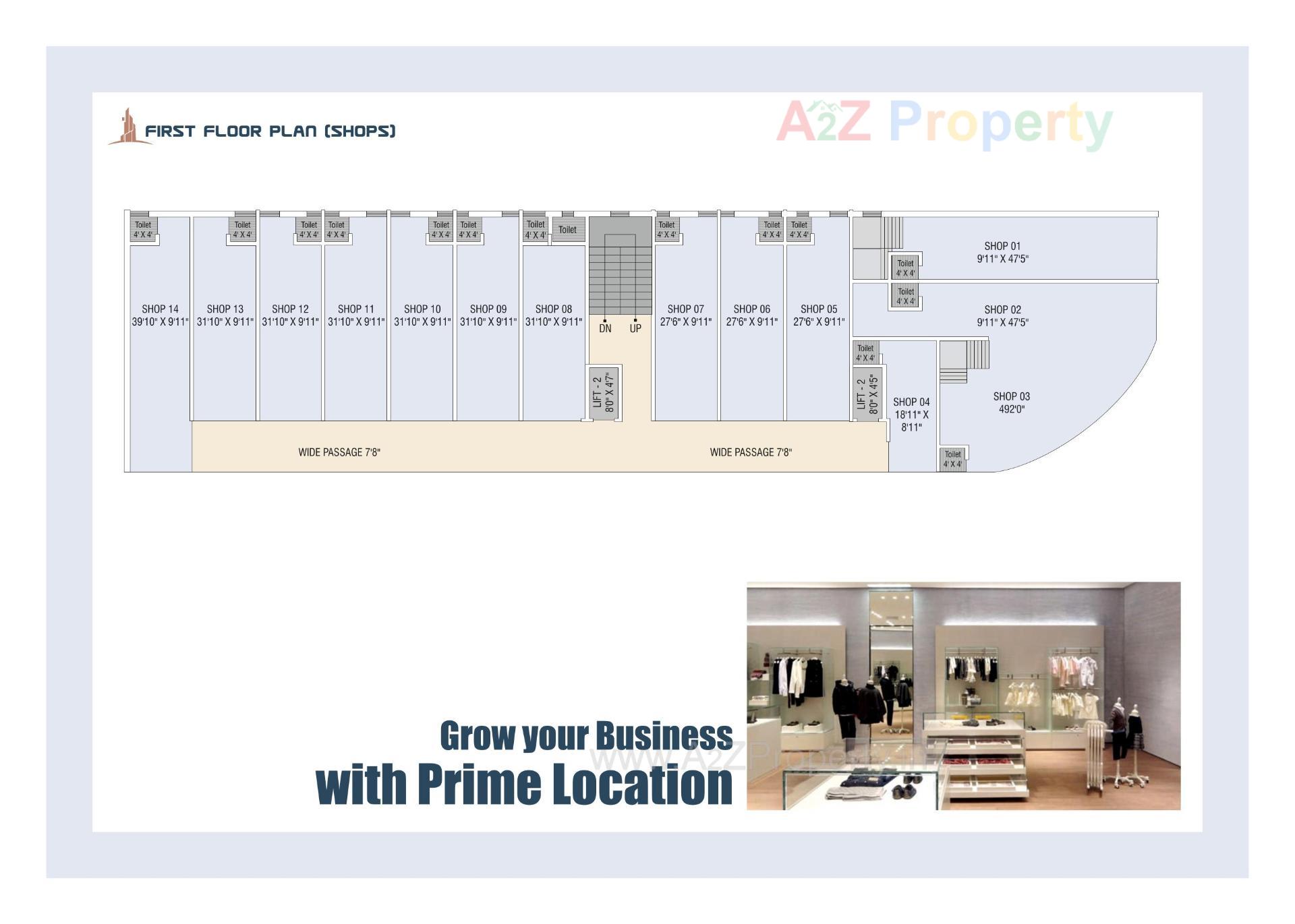 Layout of real estate project City Center located at Padra, Vadodara, Gujarat