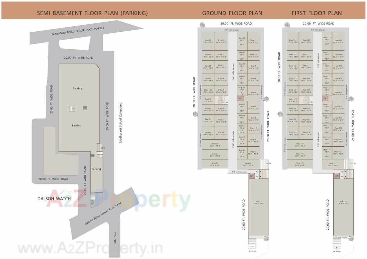 Layout of real estate project City Hub located at Babajipura, Vadodara, Gujarat