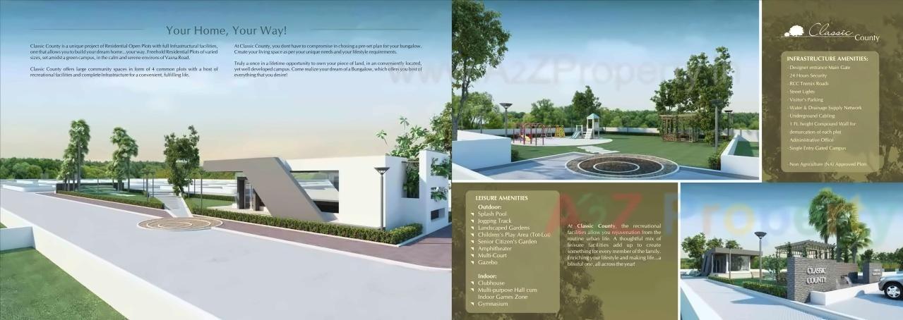 3D Elevation of real estate project Classic County located at Bhayli, Vadodara, Gujarat