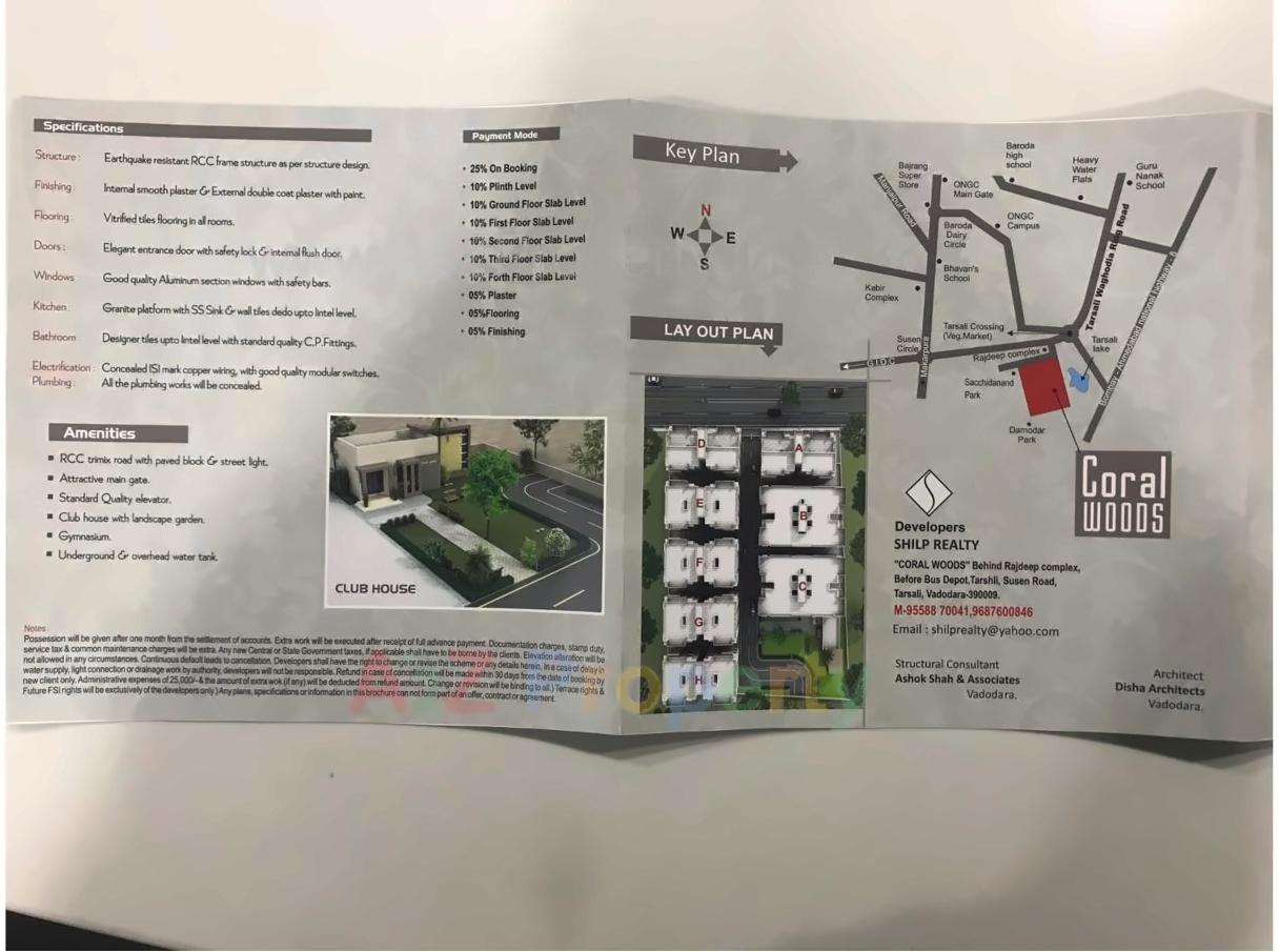  of real estate project Coral Woods located at Tarsali, Vadodara, Gujarat