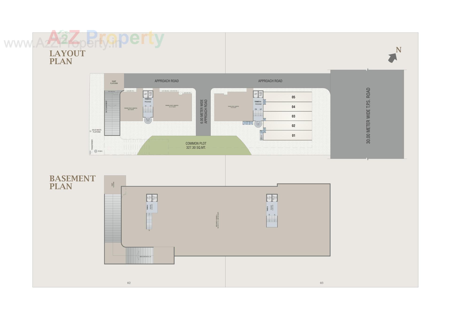 Layout of real estate project Courtyard Bellagio located at Bhayli, Vadodara, Gujarat