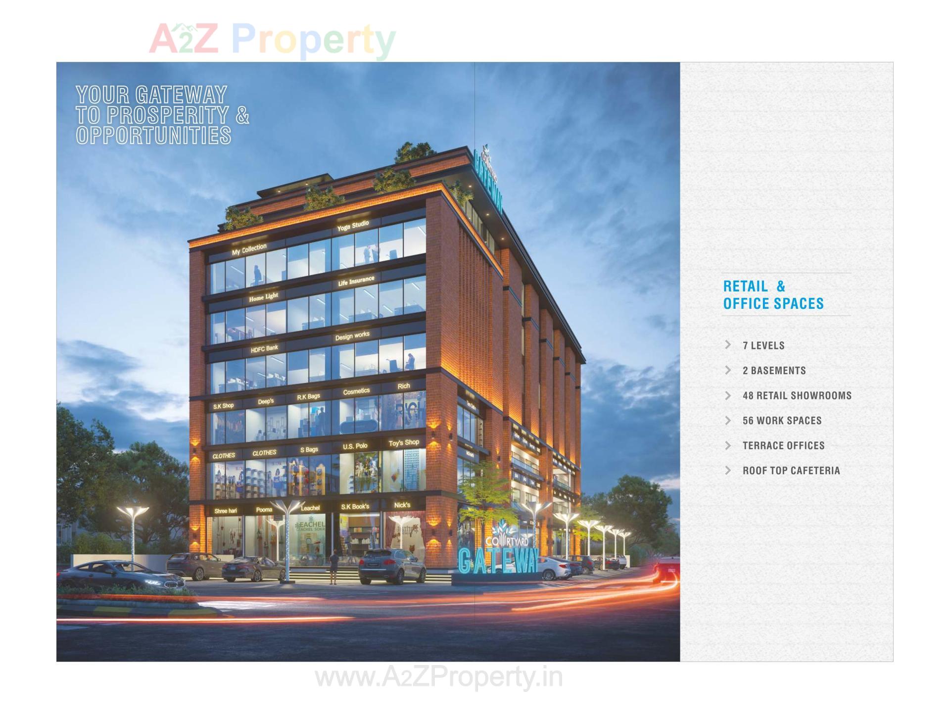 3D Elevation of real estate project Courtyard Gateway located at Sevasi, Vadodara, Gujarat