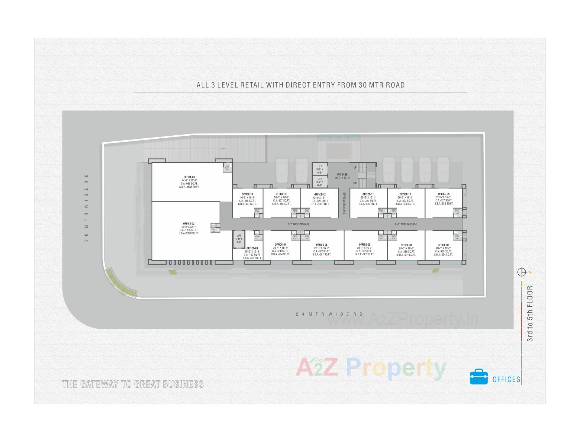 Layout of real estate project Courtyard Gateway located at Sevasi, Vadodara, Gujarat