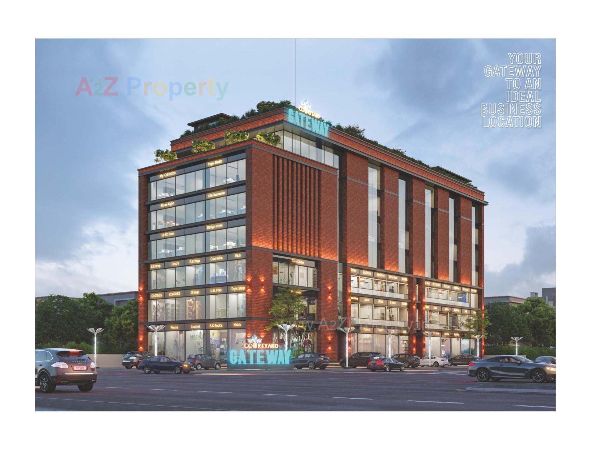 3D Elevation of real estate project Courtyard Gateway located at Sevasi, Vadodara, Gujarat