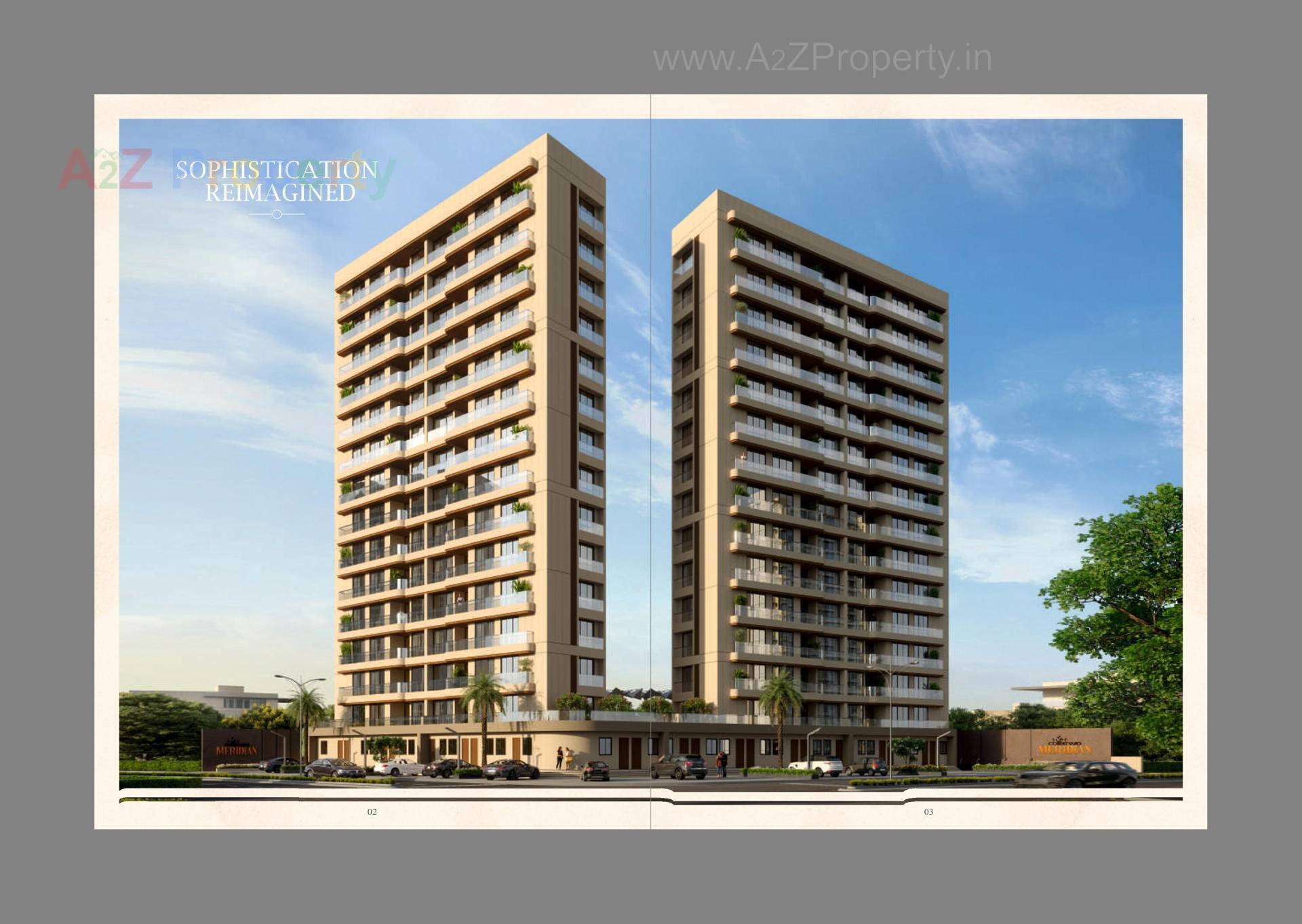 3D Elevation of real estate project Courtyard Meridian located at Sevasi, Vadodara, Gujarat