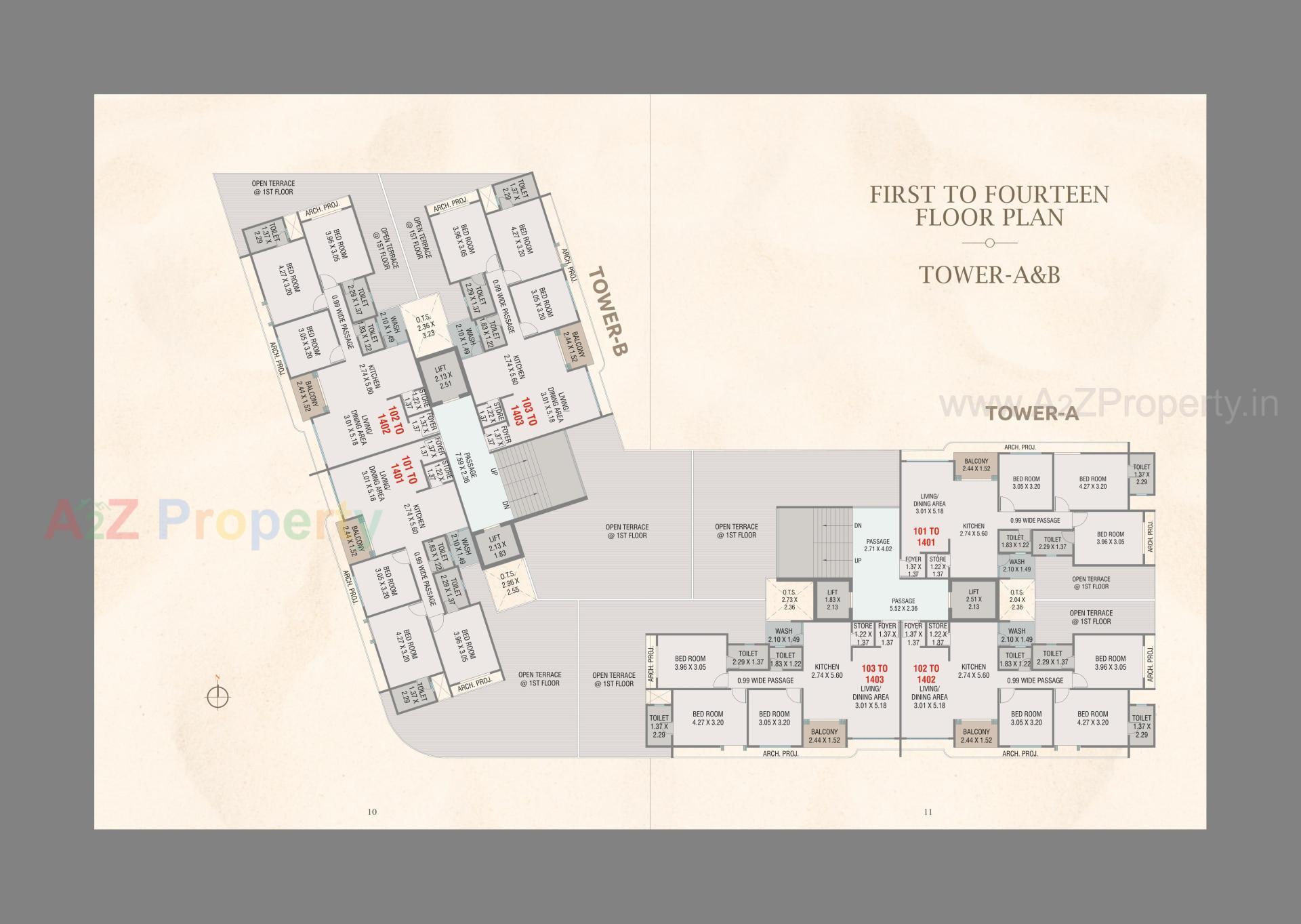 Layout of real estate project Courtyard Meridian located at Sevasi, Vadodara, Gujarat