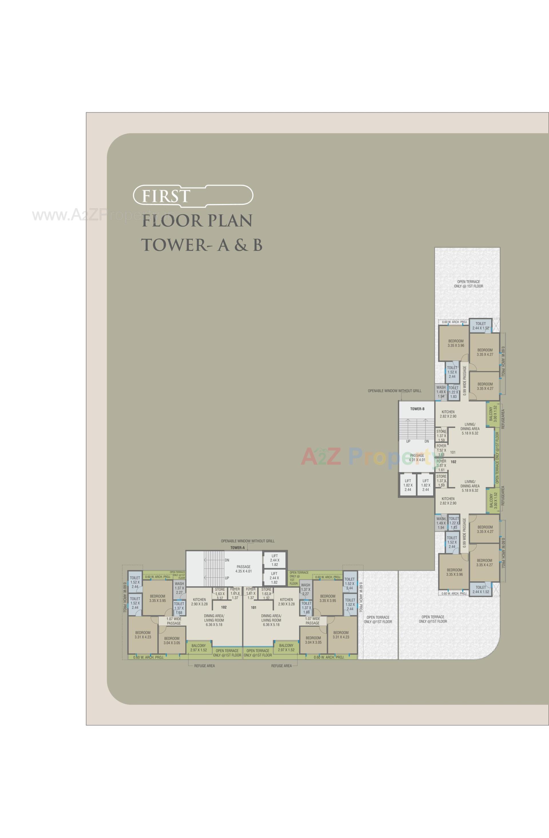Layout of real estate project Courtyard Palladium located at Bhayli, Vadodara, Gujarat