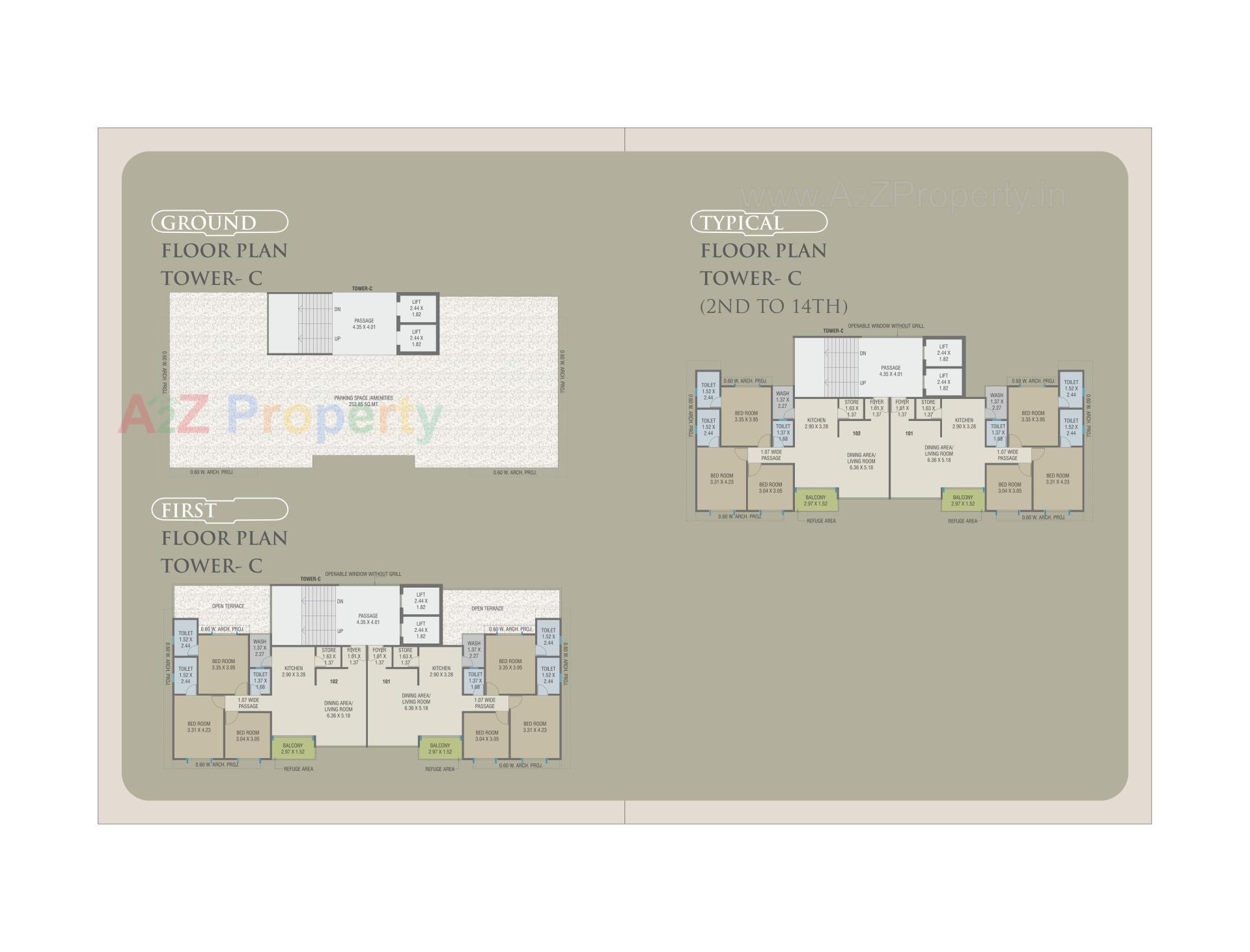 Layout of real estate project Courtyard Palladium located at Bhayli, Vadodara, Gujarat